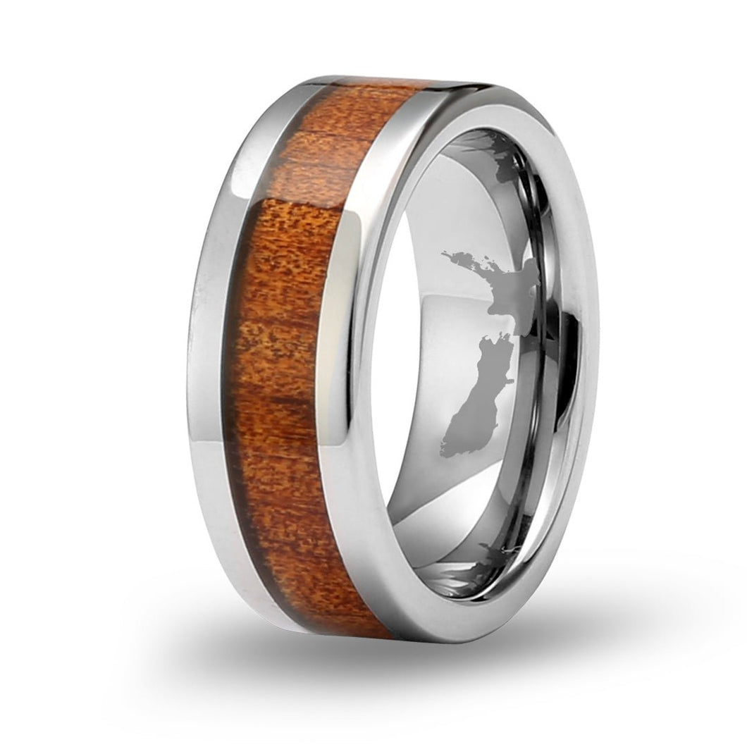 Ancient Kauri Classic Tungsten Ring - Komo Kauri - Woodsman Jewelry