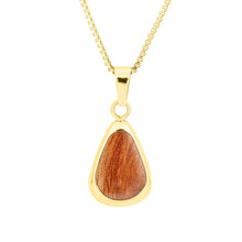 Load image into Gallery viewer, Gum Burl Drop Necklace - Yellow Gold - Tyalla - Woodsman Jewelry
