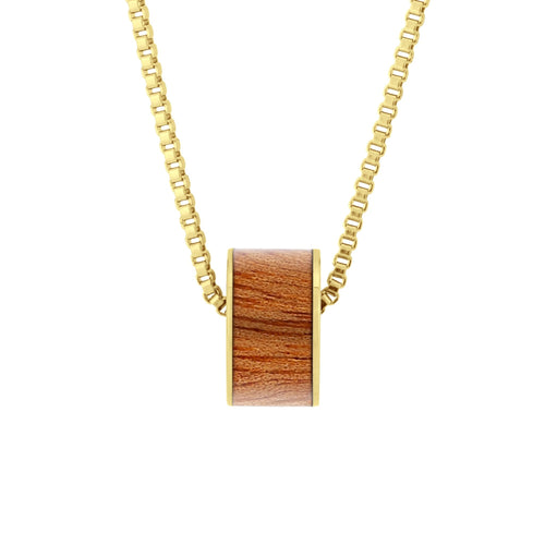 Gum Burl Wide Barrel - Yellow Gold - Tyalla - Woodsman Jewelry