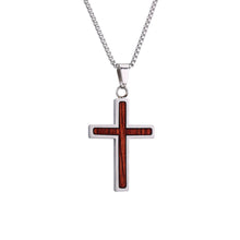 Load image into Gallery viewer, Jarrah Cross Necklace - Tyalla - Woodsman Jewelry
